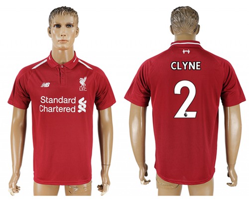 Liverpool #2 Clyne Red Home Soccer Club Jersey - Click Image to Close